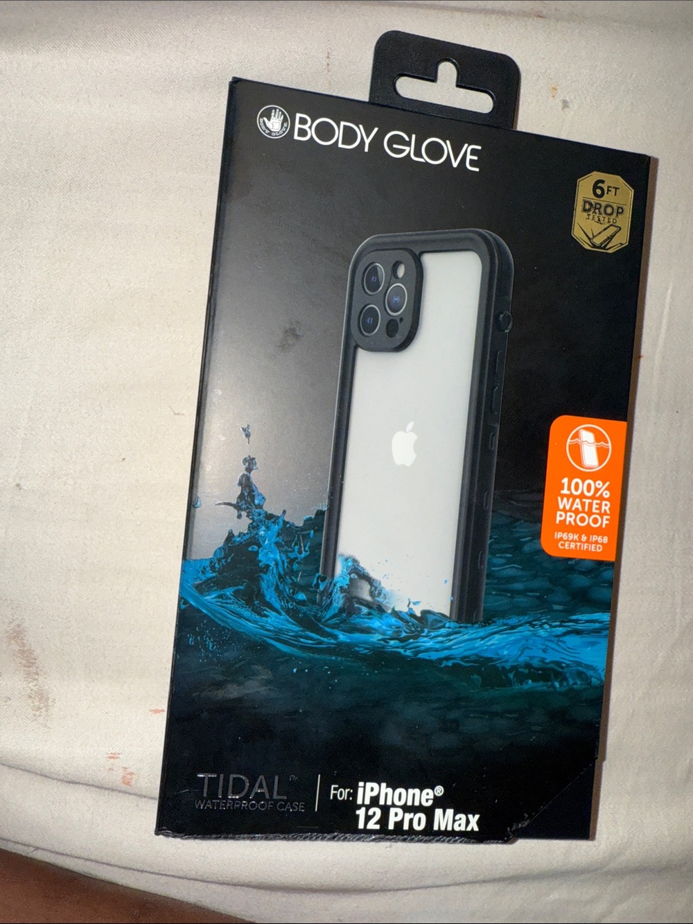 Body Glove Tidal Waterproof Case for iPhone 12 Pro Max - Black and Clear